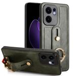 Per OPPO Reno13 F 5G Custodia per telefono in pelle con cinturino posteriore (verde)
