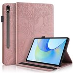 Per Samsung Galaxy Tab S10 FE+ Life Tree Series Custodia in pelle con flip orizzontale per tablet (oro rosa)