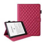 Per Amazon Kindle Paperwhite 12a generazione 2024 Custodia per tablet in pelle a reticolo romboidale (rosso)