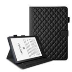 Per Amazon Kindle Paperwhite 12a generazione 2024 Custodia per tablet in pelle a reticolo romboidale (nero)