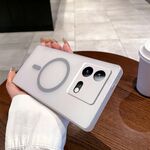 Per vivo iQOO Neo8 Fine Hole Ice Fog MagSafe PC Phone Case (grigio titanio)