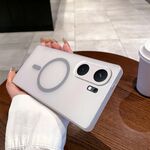 Per vivo iQOO Neo9 Fine Hole Ice Fog MagSafe PC Phone Case (grigio titanio)