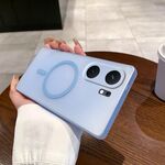 Per vivo iQOO Neo9 Fine Hole Ice Fog MagSafe PC Phone Case (blu trasparente)
