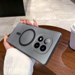 Per Redmi Note 14 Pro+ 5G Custodia per telefono PC MagSafe Ice Fog con foro sottile (nero trasparente)