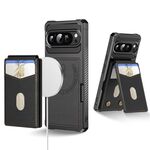 Per Google Pixel 9 Pro XL 2-in-1 RFID Wallet Magnetic MagSafe Custodia in pelle per telefono (nero)
