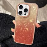 Per iPhone 16 Pro Max PC Lens Ring Gradient Shell Texture 3 in 1 Custodia per telefono (arancione)