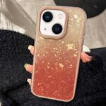 Per iPhone 13 PC Lens Ring Gradient Shell Texture 3 in 1 Custodia per telefono (arancione)