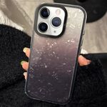 Per iPhone 11 Pro Max PC Lens Ring Gradient Shell Texture 3 in 1 Custodia per telefono (nero)