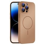 Per iPhone 14 Pro Custodia sottile in vetro AG con protezione MagSafe Skin-feel (oro deserto)