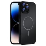 Per iPhone 14 Pro Custodia sottile in vetro AG con protezione della pelle e MagSafe (nero)