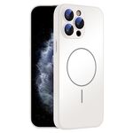 Per iPhone 11 Pro Max Custodia sottile in vetro AG con protezione della pelle e MagSafe (bianco)