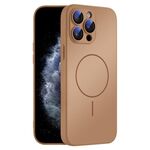 Per iPhone 11 Pro Max Custodia sottile in vetro AG con protezione della pelle e MagSafe (oro deserto)