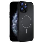 Per iPhone 11 Pro Max Custodia sottile in vetro AG con protezione della pelle e MagSafe (nero)