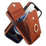 Per iPhone 16e Custodia per telefono con trama rombica e cordino lungo (marrone)