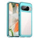 Per Google Pixel 10 Custodia per telefono in TPU ibrida acrilica serie colorata (blu trasparente)