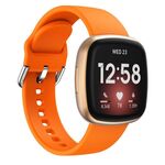 Cinturino in silicone con fibbia ad ardiglione Kalebol per Fitbit Versa 3/4 (arancione)