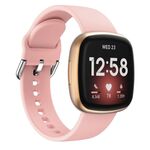 Cinturino in silicone con fibbia ad ardiglione Kalebol per Fitbit Versa 3/4 (rosa)