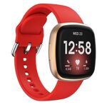 Cinturino in silicone con fibbia ad ardiglione Kalebol per Fitbit Versa 3/4 (rosso)