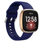 Cinturino in silicone con fibbia ad ardiglione Kalebol per Fitbit Versa 3/4 (blu scuro)