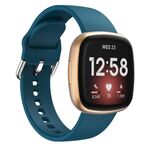 Cinturino in silicone con fibbia ad ardiglione Kalebol per Fitbit Versa 3/4 (verde scuro)