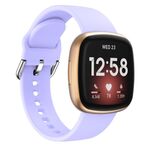 Cinturino in silicone con fibbia ad ardiglione Kalebol per Fitbit Versa 3/4 (lavanda)