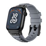 Per Apple Watch 46mm / 49mm / 45mm / 44mm Kalebol High Stretch Silicone Armor Watch Band (Nero Grigio)
