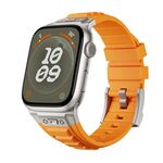Per Apple Watch 46mm / 49mm / 45mm / 44mm Kalebol High Stretch Silicone Armor Watch Band (titanio arancione)
