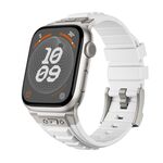 Per Apple Watch 46mm / 49mm / 45mm / 44mm Kalebol High Stretch Silicone Armor Watch Band (bianco titanio)