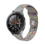 Per Samsung Galaxy Watch 6/6 Classic Sports Rainbow Dots Cinturino in silicone (grigio)