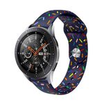 Per Samsung Galaxy Watch 6/6 Classic Sports Rainbow Dots Cinturino in silicone (blu)