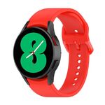 Per Samsung Galaxy Watch 6/6 cinturino classico in silicone con fibbia tinta unita, taglia: taglia S (rosso)