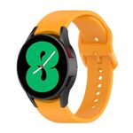 Per Samsung Galaxy Watch 6/6 cinturino classico in silicone con fibbia tinta unita, taglia: taglia S (giallo)