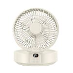 Ventilatore a parete con testa girevole WSK302 4000mAh con luce notturna (bianco)