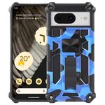 Per Google Pixel 8 Pro Camouflage Armor Kickstand TPU + Custodia magnetica per PC (blu)