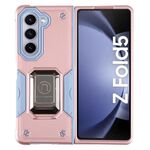 Per Samsung Galaxy Z Fold5 Custodia antiurto antiurto per telefono (oro rosa)