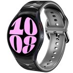 Per Samsung Galaxy Watch 6 44mm cinturino in silicone con trama curva (nero + grigio)