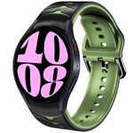 Per Samsung Galaxy Watch 6 Cinturino in silicone con trama curva da 40 mm (nero + verde)