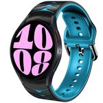 Per Samsung Galaxy Watch 6 Cinturino in silicone con trama curva da 40 mm (nero + blu)