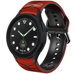 Per Samsung Galaxy watch 5 Pro Golf Edition Cinturino in silicone con trama curva (rosso + nero)