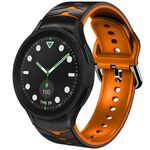 Per Samsung Galaxy watch 5 Golf Edition Cinturino in silicone con texture curva (nero + arancione)