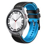 Per Samsung Galaxy Watch 6/6 Classic 20mm Mesh cinturino in silicone a due colori (nero cielo blu)