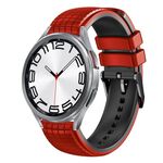 Per Samsung Galaxy Watch 6/6 Classic 20mm Mesh cinturino in silicone a due colori (rosso nero)