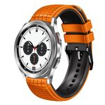 Per Samsung Galaxy Watch 4/4 Classic 20mm Mesh cinturino in silicone a due colori (arancione nero)