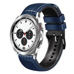 Per Samsung Galaxy Watch 4/4 Classic 20mm Mesh cinturino in silicone a due colori (blu scuro nero)