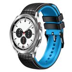 Per Samsung Galaxy Watch 4/4 Classic 20mm Mesh cinturino in silicone a due colori (nero cielo blu)