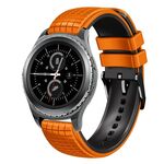 Per Samsung Watch Gear S2 Classic 20mm Mesh cinturino in silicone a due colori (arancione nero)