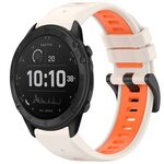 Per Garmin Tactix Delta Sports cinturino in silicone a sgancio rapido bicolore (Starlight + arancione)