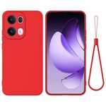 Per OPPO Reno13 Pro 5G Custodia antiurto in silicone liquido di colore puro globale (rosso)