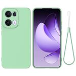 Custodia antiurto in silicone liquido color puro per OPPO Reno13 Pro 5G (verde)