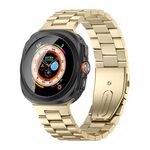 Per Samsung Galaxy Watch Ultra 47mm Kalebol Cinturino in acciaio a tre perle (oro)
